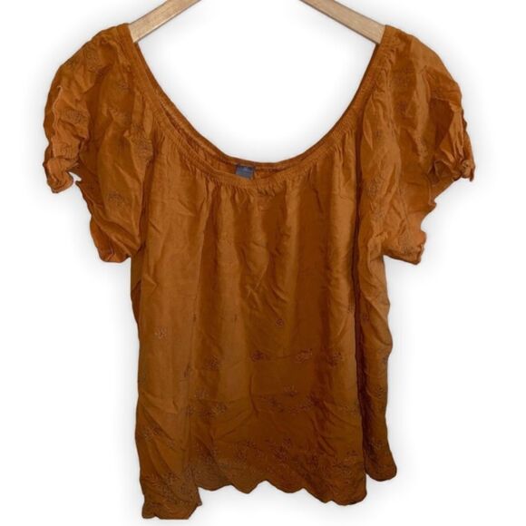 Charlotte Russe burnet yellow off the shoulder top - Picture 1 of 6